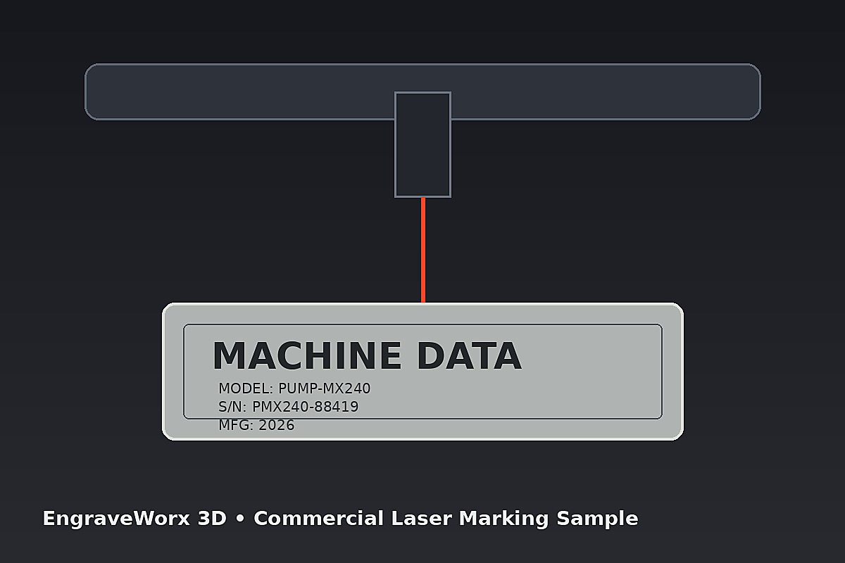 Commercial serial plate engraving