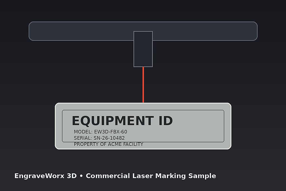 Commercial laser marked serial plates
