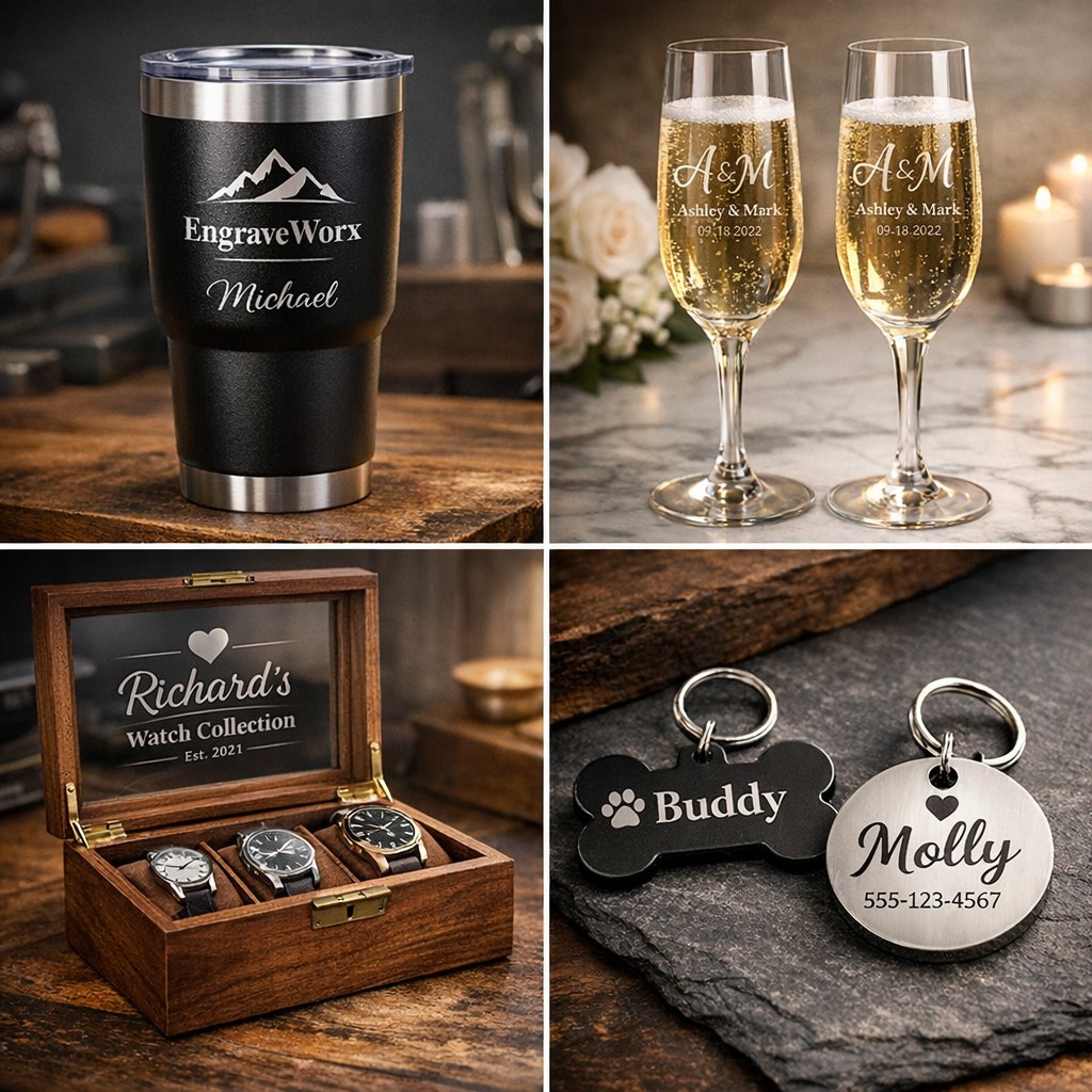 Engraved product samples