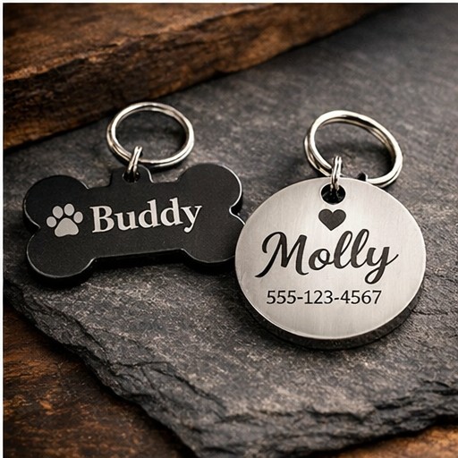 Engraved pet tags